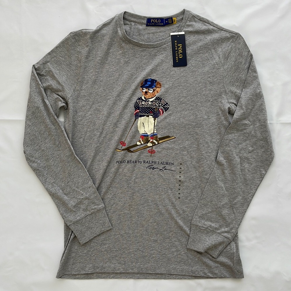 Polo Ralph Lauren Men’s Polo Ski Bear Long Sleeve T-shirt New